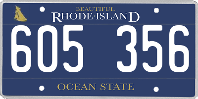 RI license plate 605356