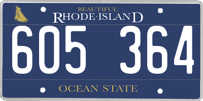 RI license plate 605364