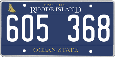 RI license plate 605368