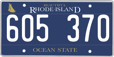 RI license plate 605370