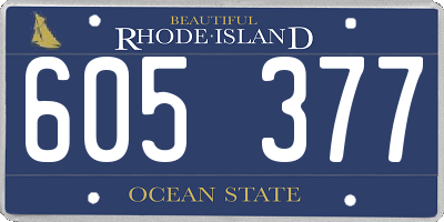 RI license plate 605377