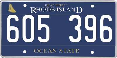 RI license plate 605396