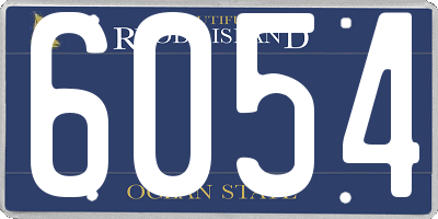 RI license plate 6054