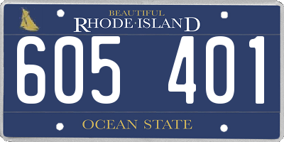 RI license plate 605401