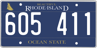 RI license plate 605411