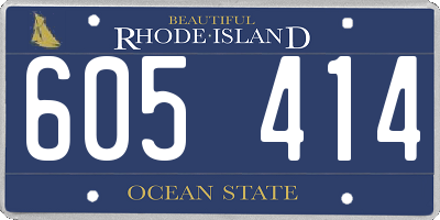 RI license plate 605414