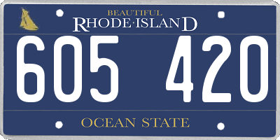 RI license plate 605420