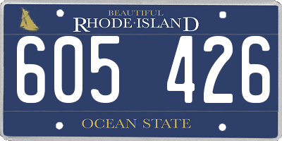 RI license plate 605426