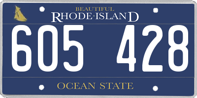 RI license plate 605428