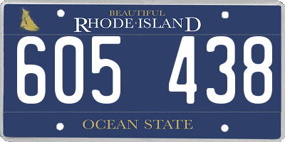 RI license plate 605438