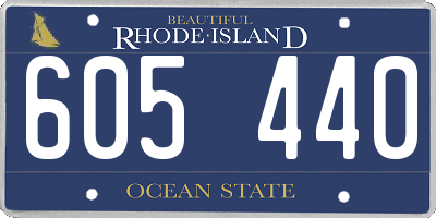RI license plate 605440