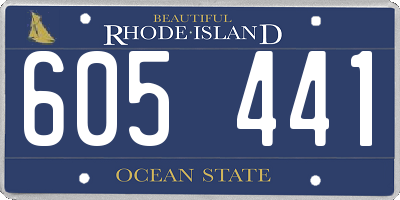 RI license plate 605441