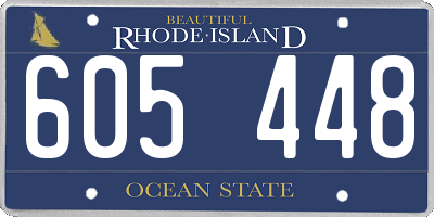 RI license plate 605448