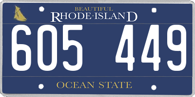 RI license plate 605449