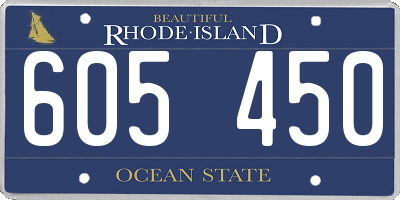 RI license plate 605450