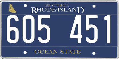 RI license plate 605451