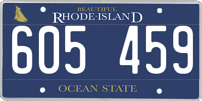 RI license plate 605459