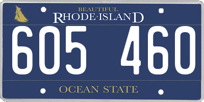 RI license plate 605460