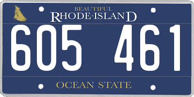 RI license plate 605461