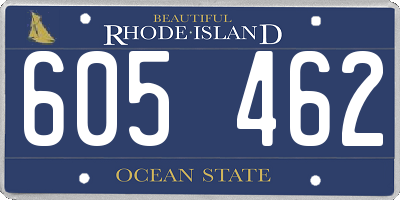 RI license plate 605462