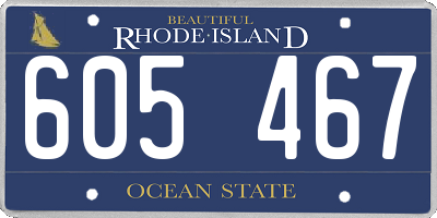 RI license plate 605467