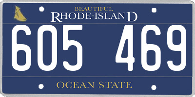 RI license plate 605469