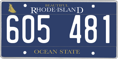 RI license plate 605481