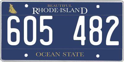 RI license plate 605482