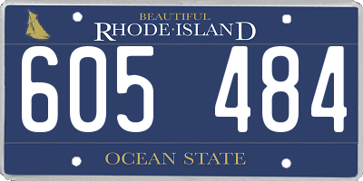 RI license plate 605484