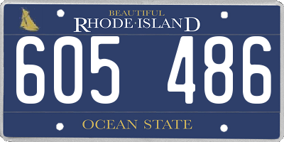 RI license plate 605486