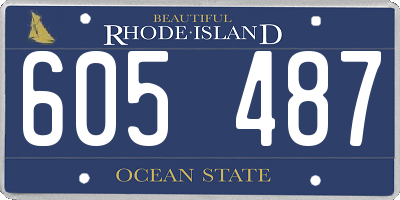 RI license plate 605487