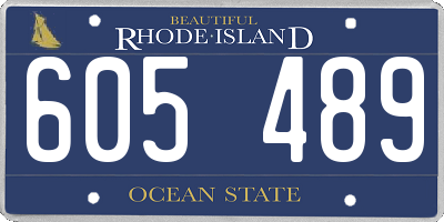 RI license plate 605489