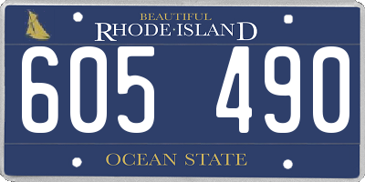 RI license plate 605490