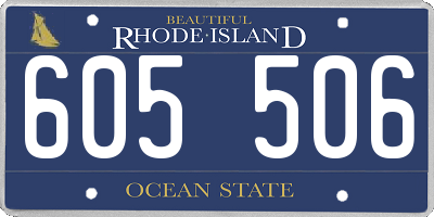 RI license plate 605506