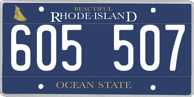 RI license plate 605507