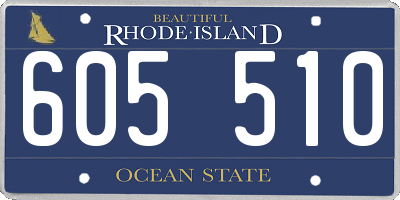 RI license plate 605510