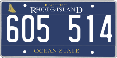 RI license plate 605514