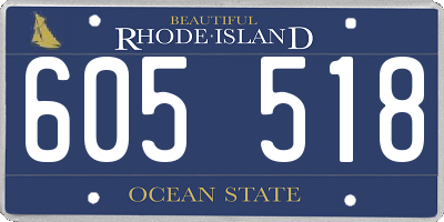 RI license plate 605518