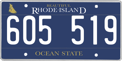 RI license plate 605519