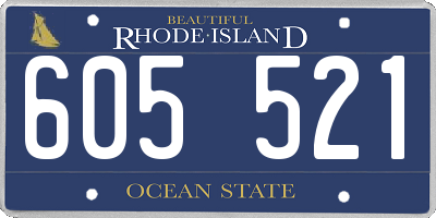 RI license plate 605521