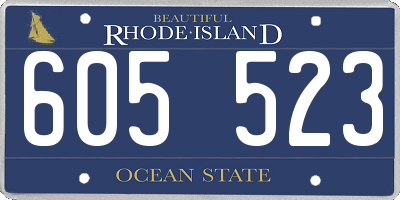 RI license plate 605523