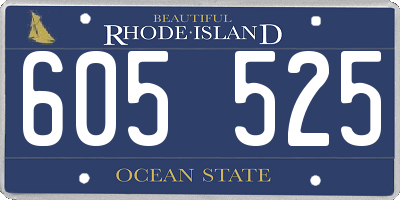RI license plate 605525