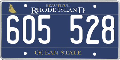 RI license plate 605528