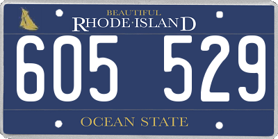 RI license plate 605529