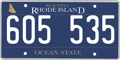RI license plate 605535