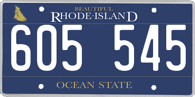 RI license plate 605545
