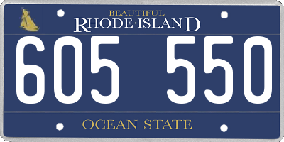 RI license plate 605550