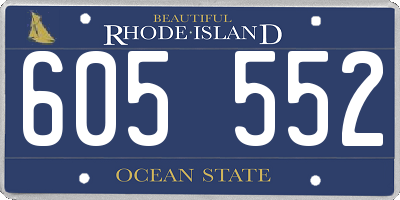 RI license plate 605552