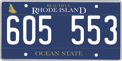 RI license plate 605553