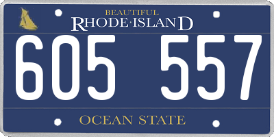 RI license plate 605557